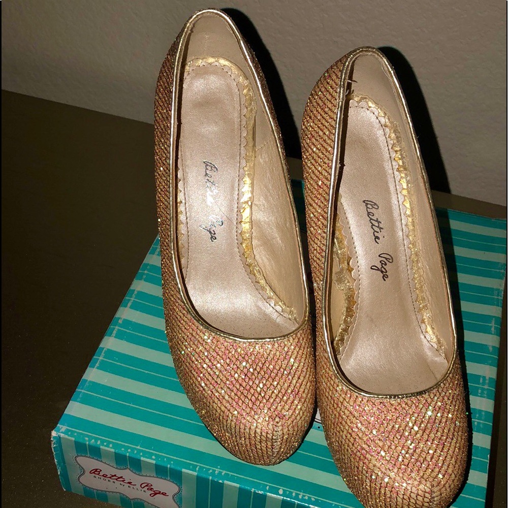Gold stilettos